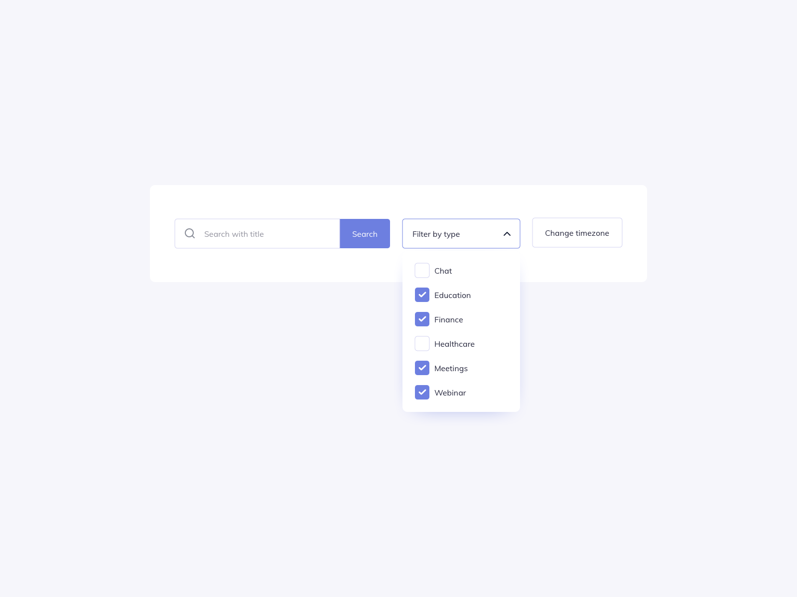UI Design Daily Filter Section