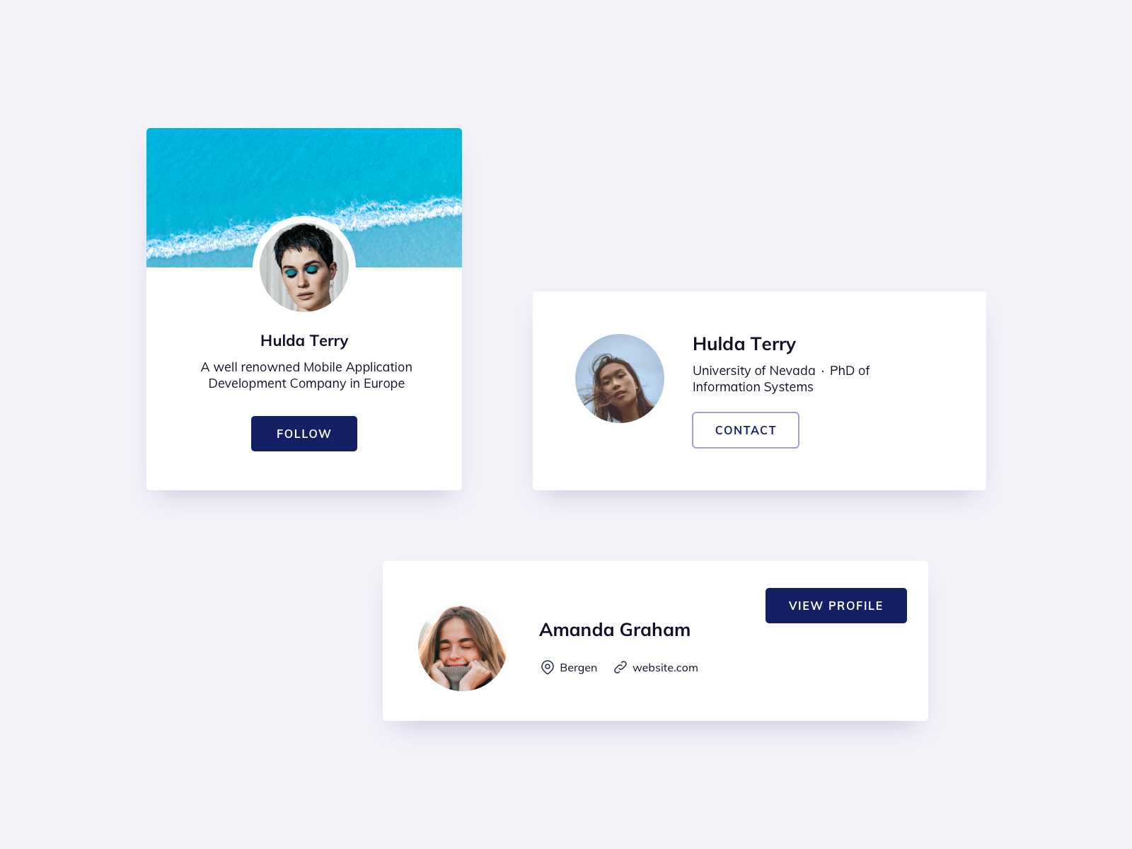 UI Design Daily | Profile Cards UI Design