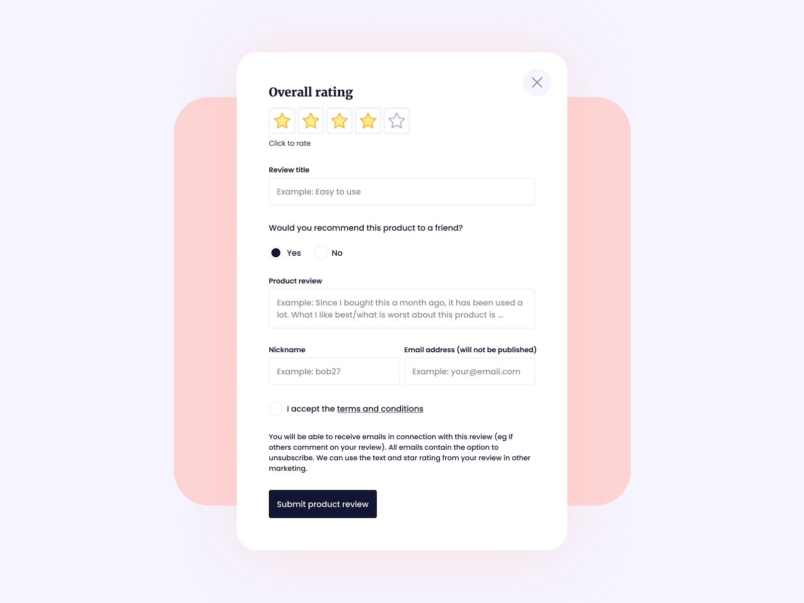 UI Design Daily | Product Review Modal