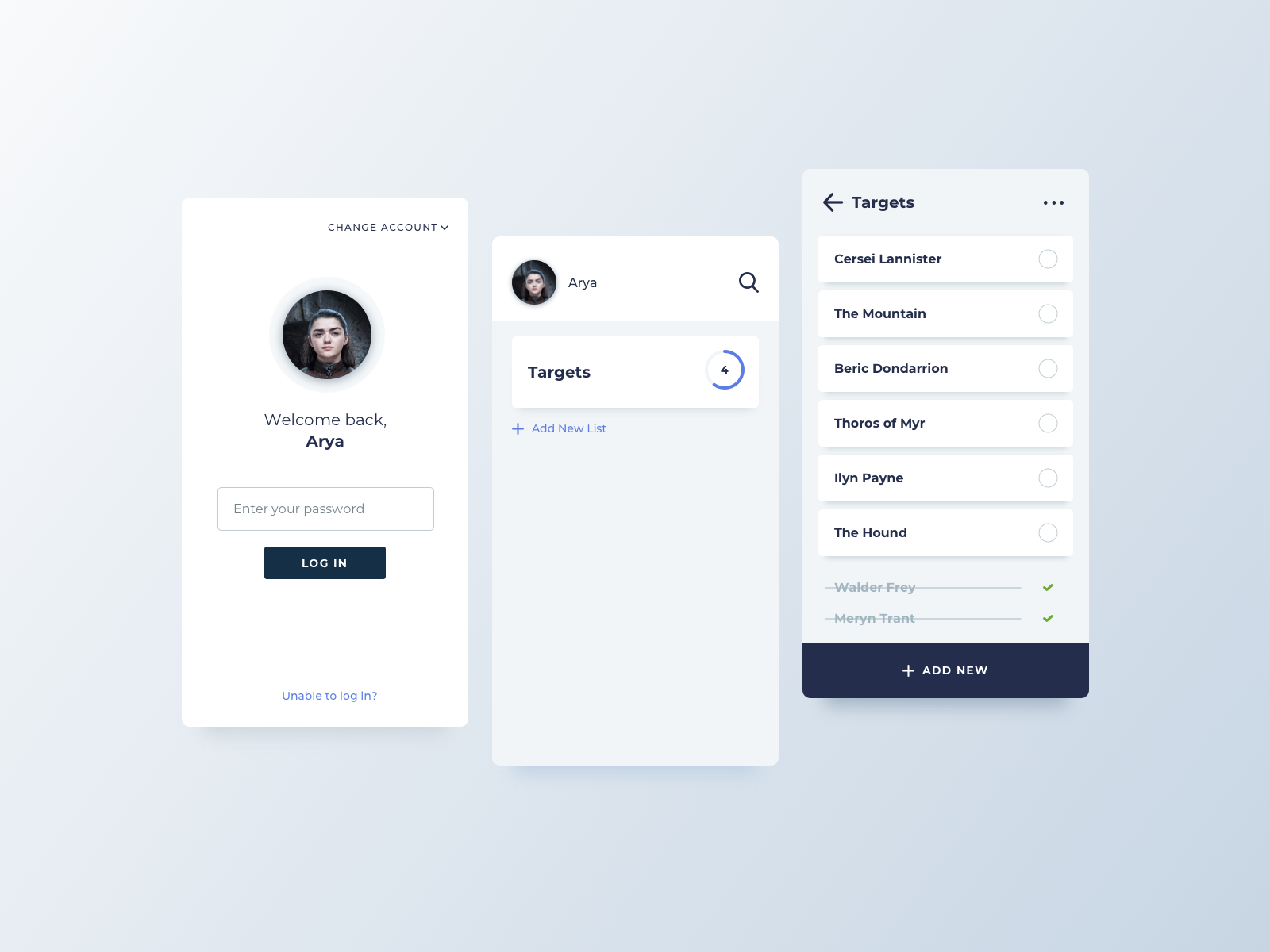 UI Design Daily Task List